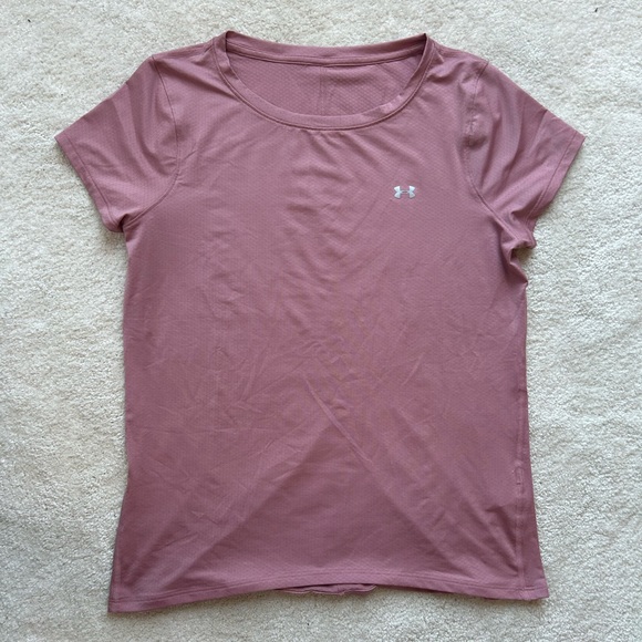 White and pink under armour tee shirt size large - Picture 2 of 5